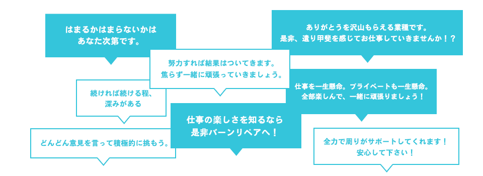 新しく入社される方にむけての、メッセージをお願いします！